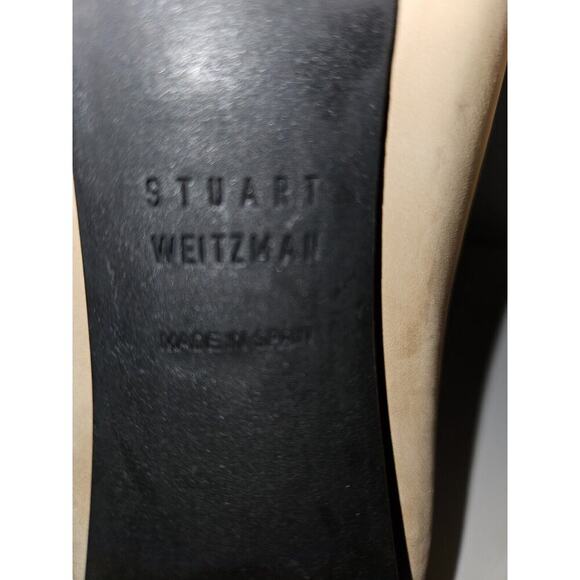 NWOB! Stuart Weitzman Suede Leather Driving Loafer Jeweled Women's Size 7.5 Tan - Picture 15 of 16